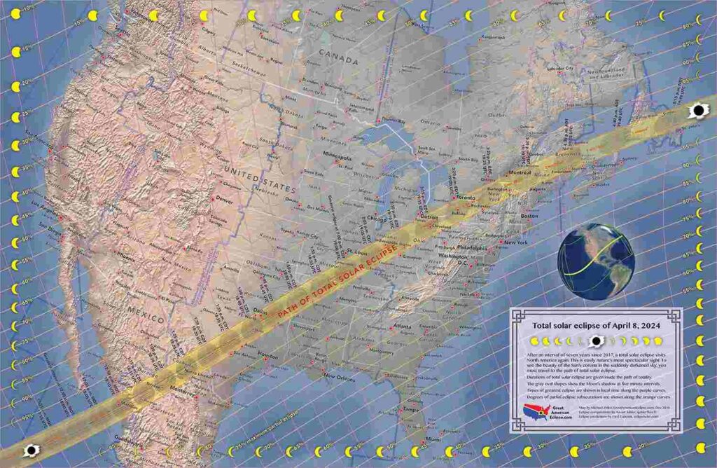 Mark Your Calendars! The "Great American Eclipse" is Coming to North America in April 2024